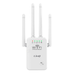 Extendeur Wifi Sans fil Longue Portée 300Mbps 4 Antennes Réglables LinQ WLAN500 Blanc — LinQ · Smarty Paris 18e
